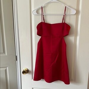 Elegant Red Strapless Dress